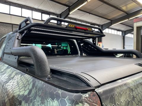 Überrollbügel "Black Stealth" mit Gepäckkorb & Set Montageschienen für Rollcover für Ranger und Ranger Raptor