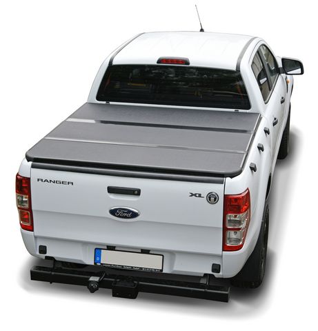 Laderaumabdeckung Hardcover schwarz für Ford Ranger Doppelkabine ab Modelljahr 2012 und Ranger Raptor ab Modelljahr 2019