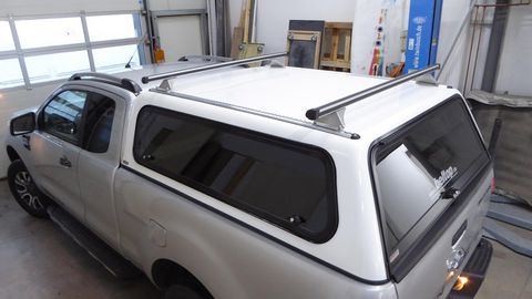 Beltop Schwerlast-Dachträger-System mit max. 240kg statische Last für Ford Ranger Einzelkabine, Extrakabine und Doppelkabine ab Modelljahr 2012 bis 2022