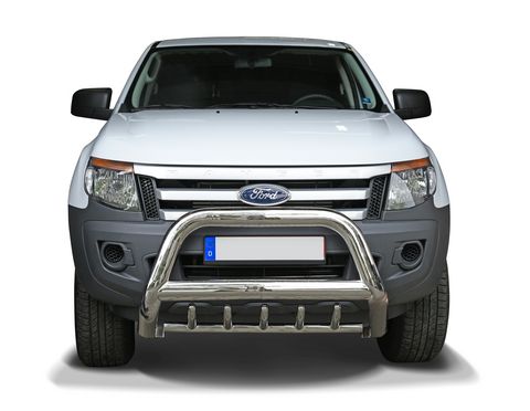 Frontschutzbügel mit Unterfahrschutz Edelstahl 89mm, für Ford Ranger mit Modelljahr 2012-2015