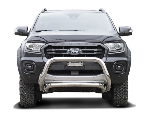 Frontschutzbügel Edelstahl 76mm, oval, für Ford Ranger mit Modelljahr 2016-2018
