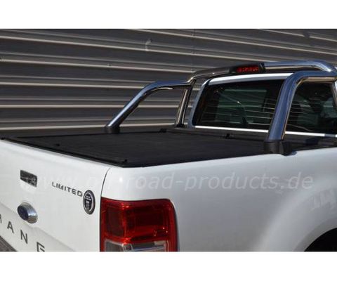 Roll in Cover aus Aluminium für Ford Ranger Limited Doppelkabine mit Überrollbügel