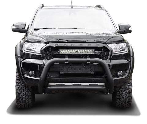 Frontschutzbügel schwarz 76mm, oval, für Ford Ranger mit Modelljahr 2016-2018