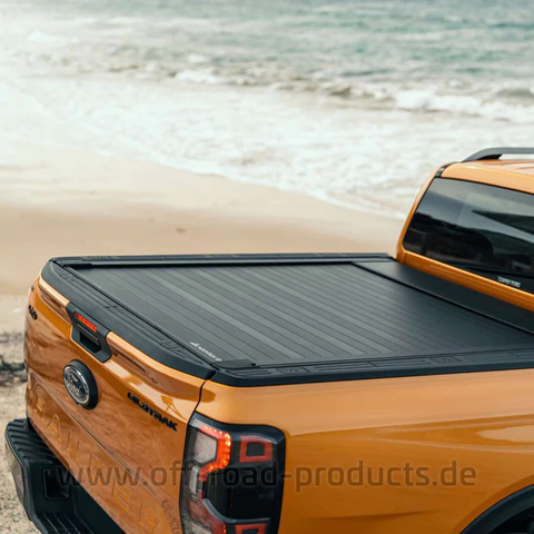 Manuelles Roll-In Cover Mountain Top in schwarz für Ford Ranger Doppelkabine Modelle ab 2023