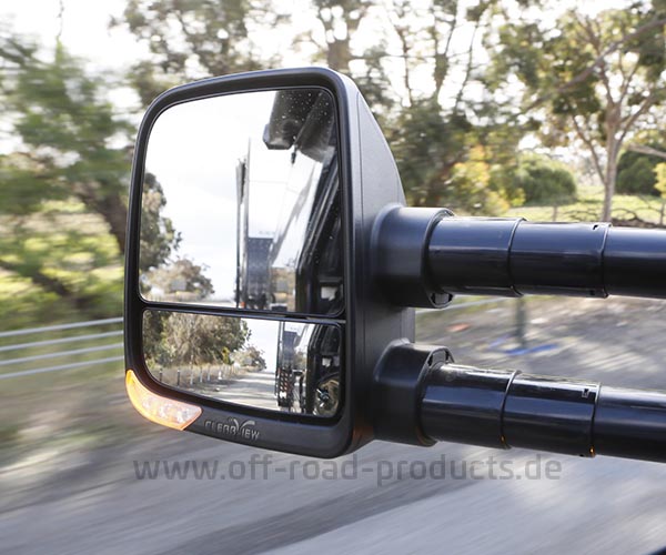Clearview Spiegelset Außenspiegelverlängerung in schwarz für Ford Ranger  Einzel-, Extra- und Doppelkabine ab Modelljahr 2012