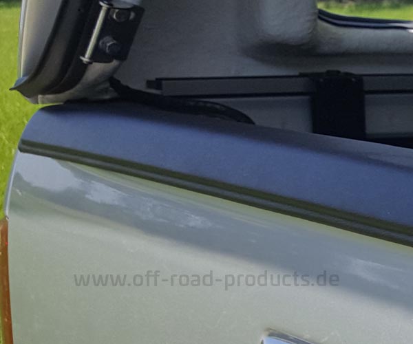 Kantenschutz Heckklappe für Ford Ranger und Ranger Raptor mit Hardtop ab  Modelljahr 2012